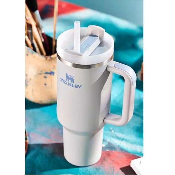 STANLEY THE FOG GRAY BLUE WHITE 40 OZ 1.18 L FLOWSTATE QUENCHER H2.0 TUMBER - Picture 4 of 11